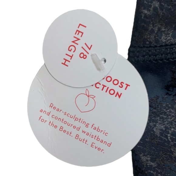 NWT SPANX Reptile 7/8 High Waist Workout Leggings In Navy Reptile Size Small - Picture 6 of 10